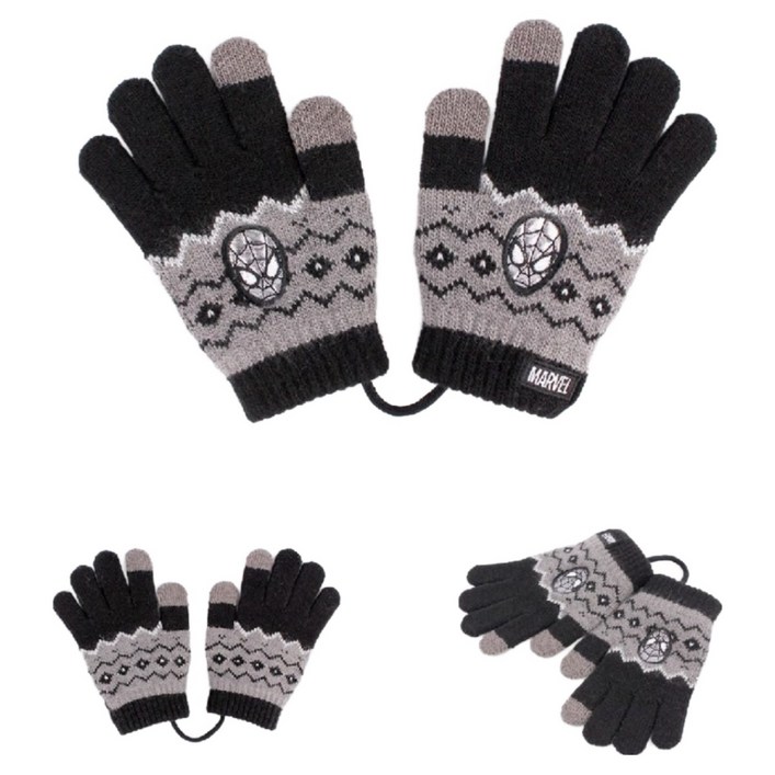 마블 스파이더맨 아이언맨 캡틴아메리카 스마트터치장갑 남아여아 어린이 유아동 유치원 초등학생 겨울 니트장갑