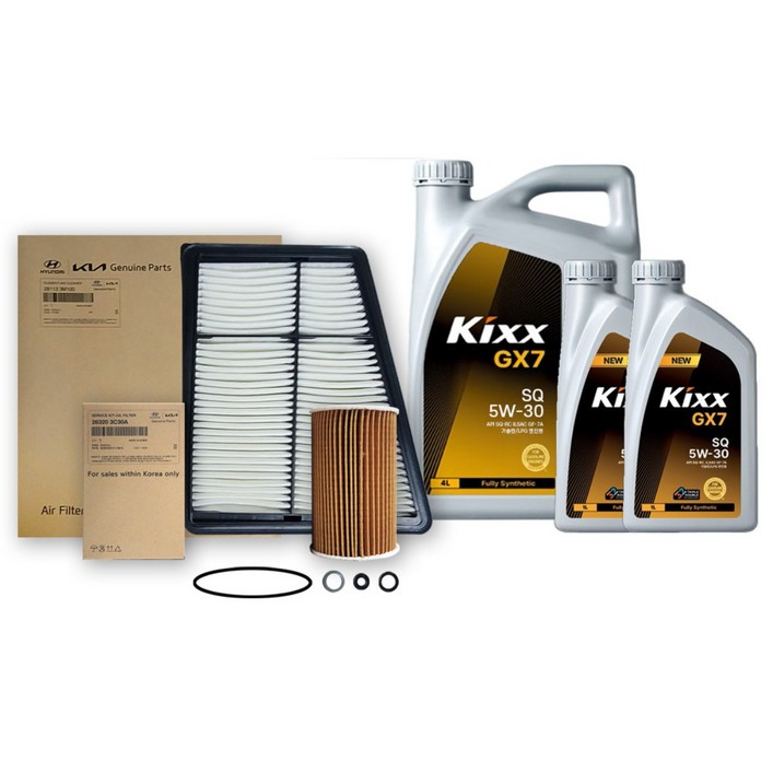 1세대 K9 3.3 가솔린 1214년식 킥스합성유순정필터세트 5W30, 1개