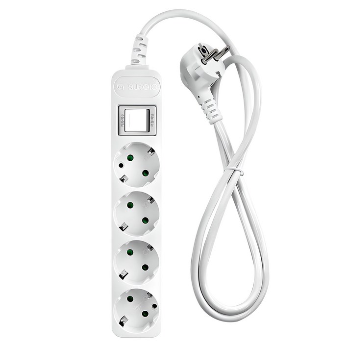 모노케어 접지 전선형 멀티탭 4구 DH2048NT DH1049ST, 3m, 화이트, 1개