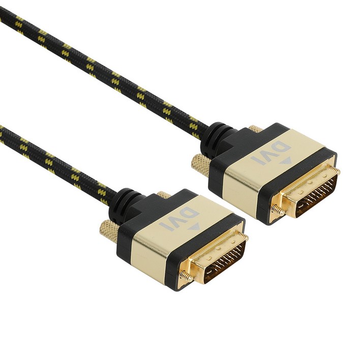 넥시 DVI D 듀얼 모니터 케이블 파인골드, 1개, 2m 넥시 DVI D 듀얼 모니터 케이블 파인골드, 1개, 2m