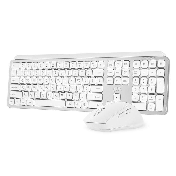 지클릭커 OFFICEPRO 인체공학 펜타 무선 키보드  무소음 마우스 세트