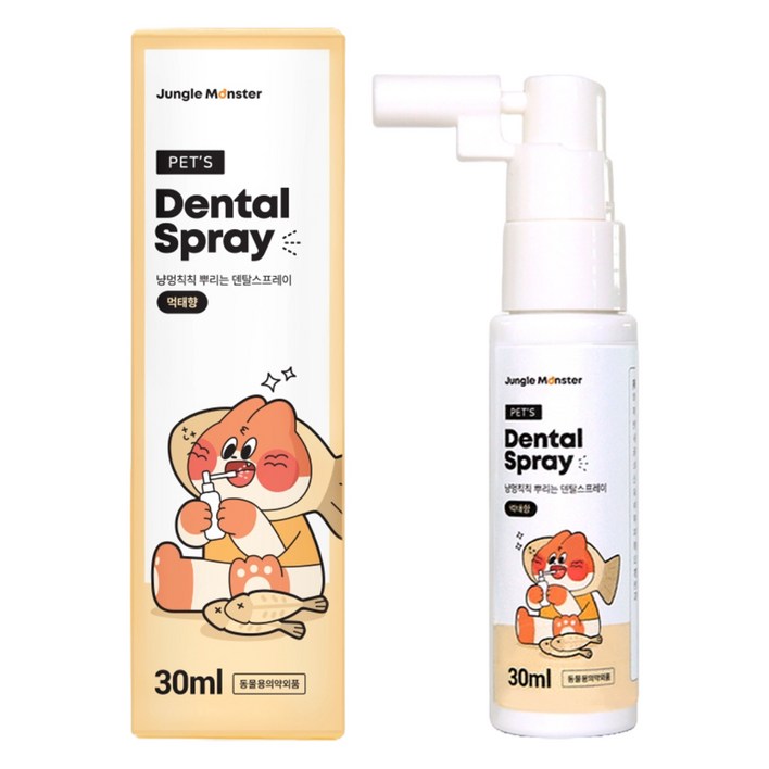 정글몬스터 반려둥물 냥멍칙칙 덴탈 스프레이 먹태향, 1개, 30ml