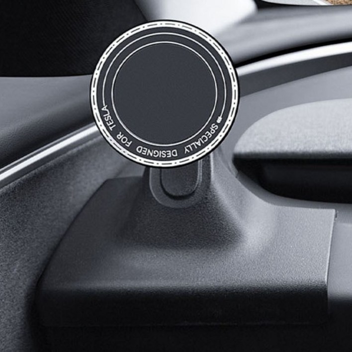 카에버 테슬라전용 틈새 맥세이프 마그네틱 휴대폰 거치대 모델 3 2023년 호환, 블랙, 1개