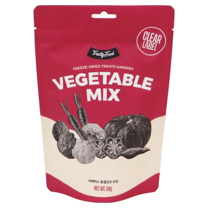 트러스티푸드 강아지 동결건조 야채 간식, 야채믹스, 50g, 1개