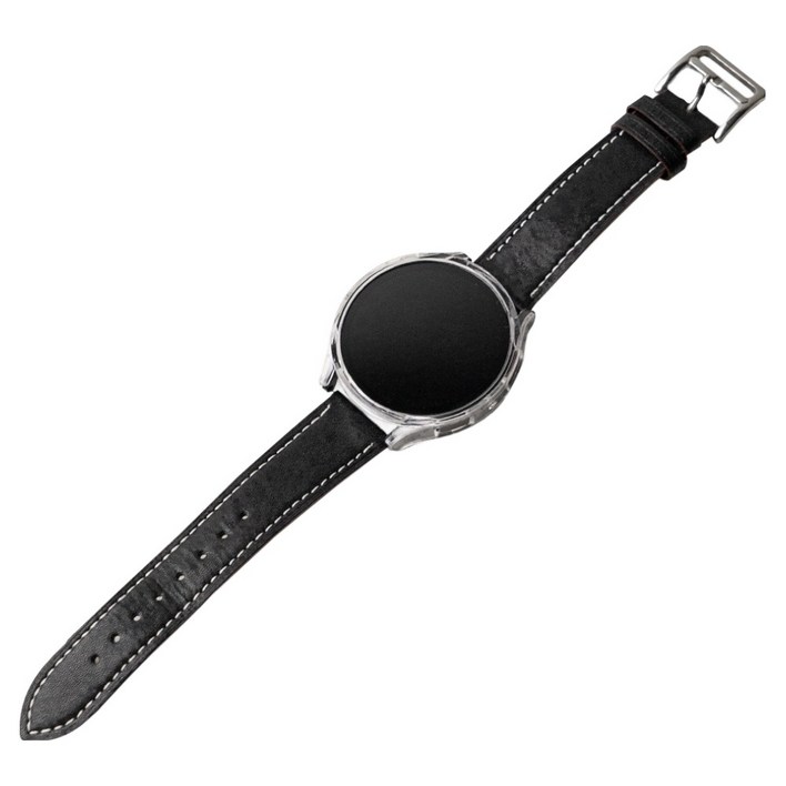 구스페리 갤럭시워치 호환 시그니처 가죽 스트랩, 블랙, 1개