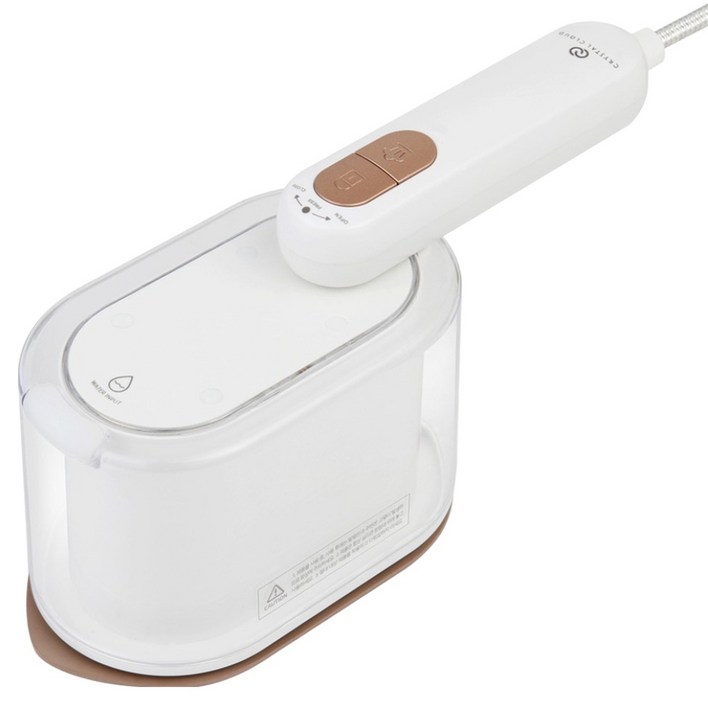크리스탈클라우드 핸디형 접이식 스팀 다리미, HS8866, 화이트