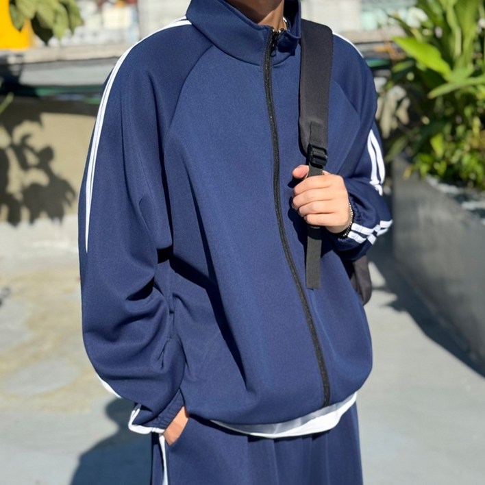 콘피아르 남성용 편안한 하이넥 트레이닝 저지 자켓 TC9548