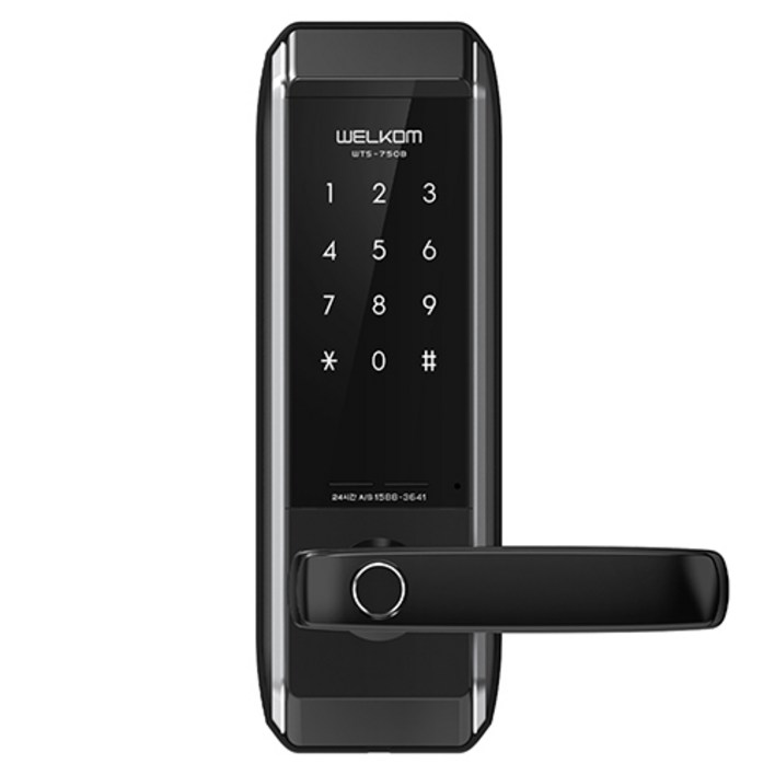 솔리티 웰콤 무타공 지문인식 도어락 WTS-750B, WTS-750B, 고객직접설치