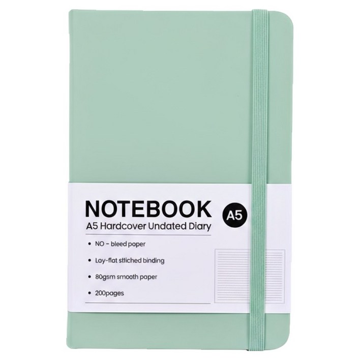 모더너리 A5 하드커버 업무용 플래너 만년 다이어리, 세이지 민트, 1개