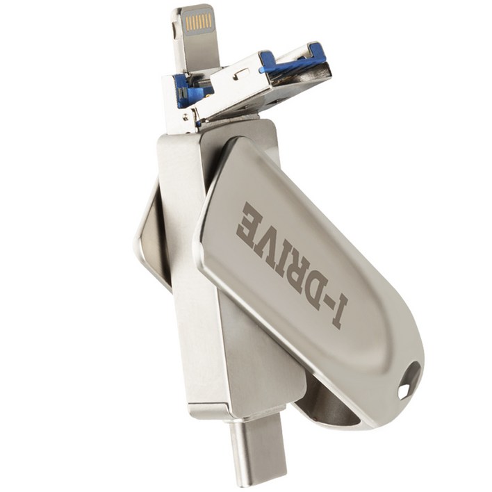 아이몰 OTG젠더 USB 3.0 + 8PIN + C타입 데이터 전송 일체형 외장메모리 IDRIVE