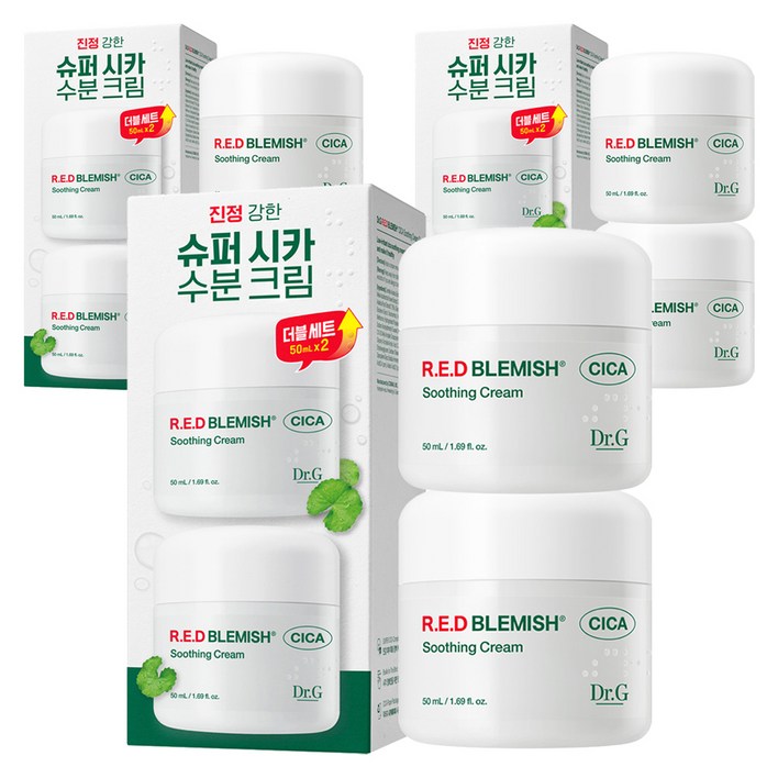 닥터지 레드 블레미쉬 시카 수딩 크림 듀오 기획세트, 100ml, 3개