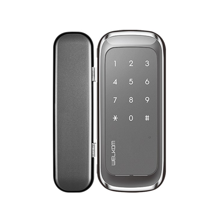 솔리티 유리 양문 전용 클립형 번호키 디지털 보조키 도어락 WGT130 손잡이 없음