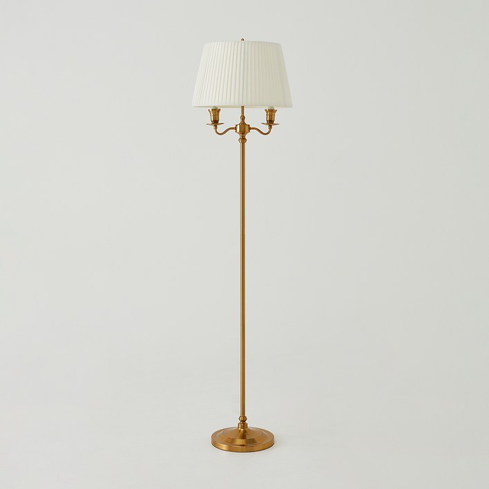 한샘 뉴 엘리시아 플로어 램프 장스탠드, 아이보리  스틸  골드