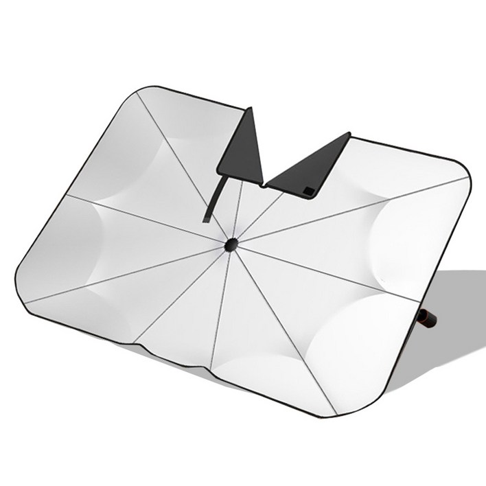 지엠지모터스 우산형 다튕겨 햇빛가리개 블랙박스형, 블랙, 1개