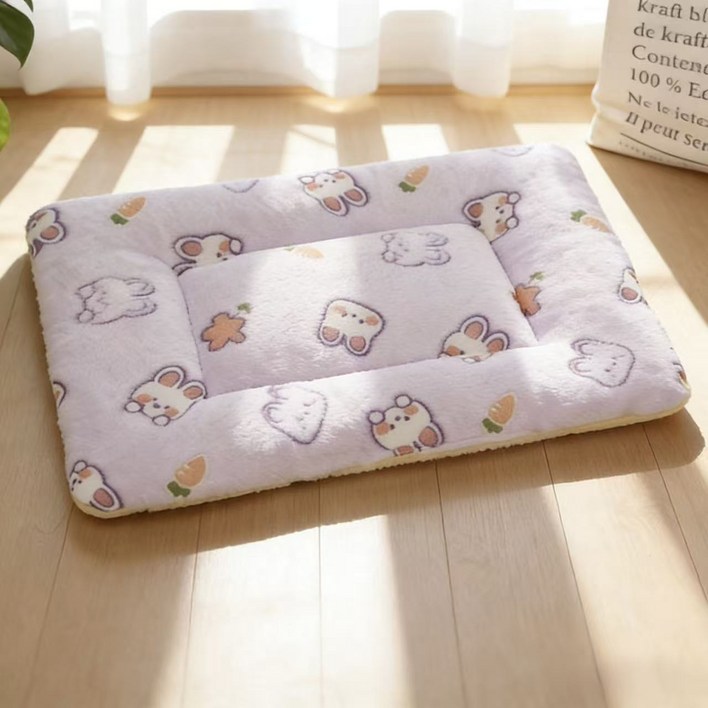 허니버블 반려동물 캐릭터 포근한 양면 방석 매트