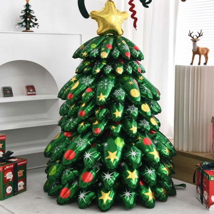 미미파티 데코 용품 스탠딩 크리스마스 트리 풍선 초대형