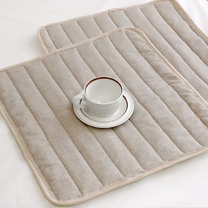 까사베르데 코빈 누빔 면 논슬립 방석 2p