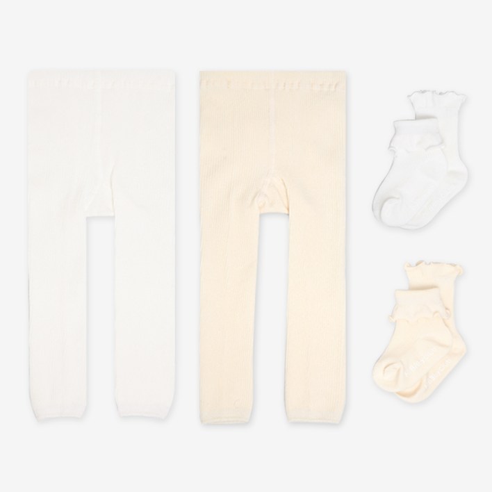 하이베이비키즈 아동용 러블리 타이즈 2종 + 양말 3종 세트