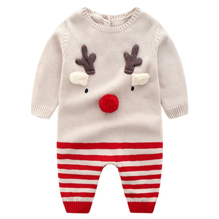 조이멀티 크리스마스 패밀리 프리미엄 니트 긴팔 우주복