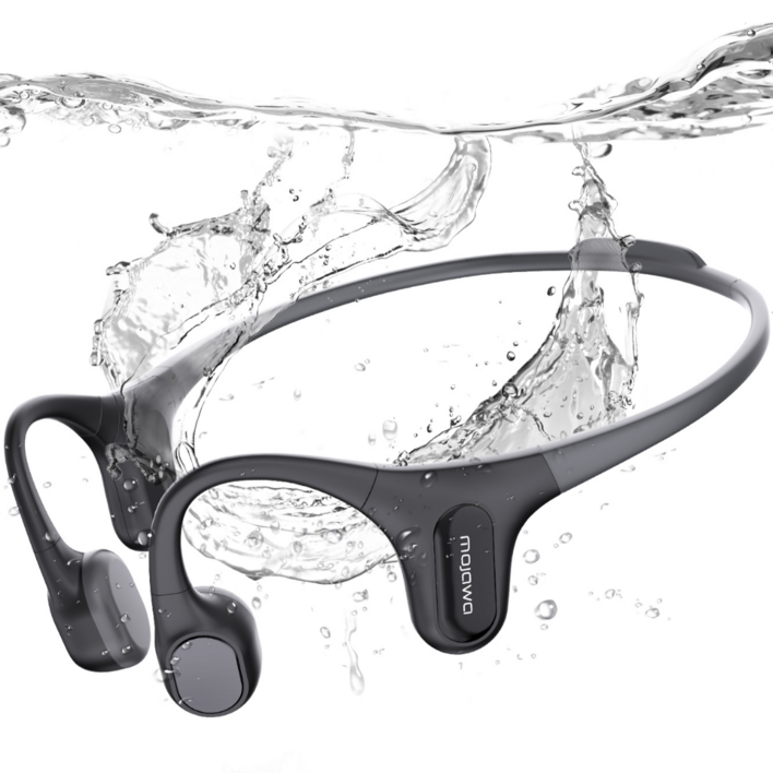 모자와런플러스 RUNPLUS 골전도블루투스 무선이어폰 넥밴드오픈형, 블랙, RUN PLUS