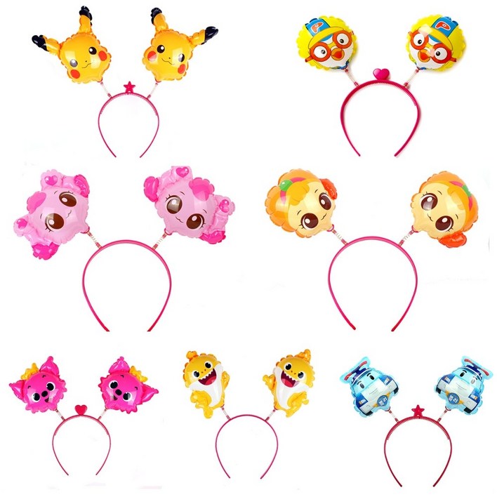 캐릭터 헤어밴드 11종 풍선 머리띠 이벤트 놀이동산 나들이 용품