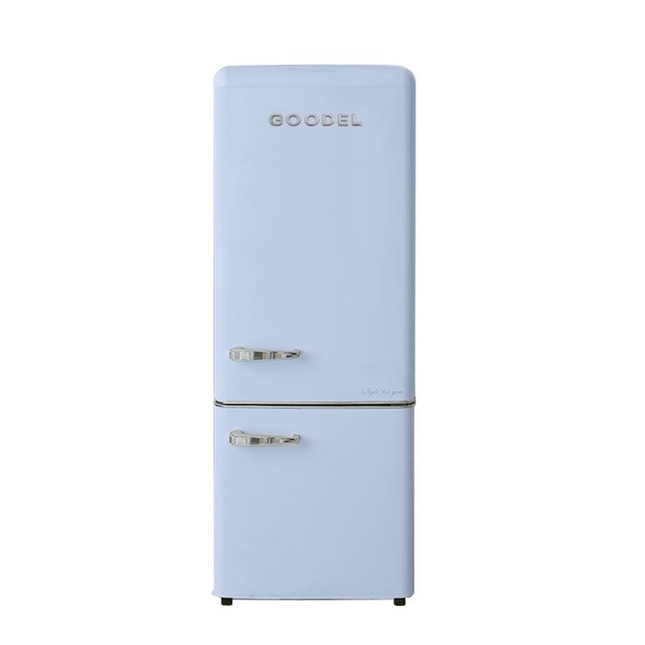 GOODEL 소형 미니 레트로 냉장고 RGC20MDJ 200L 스카이블루, 2도어