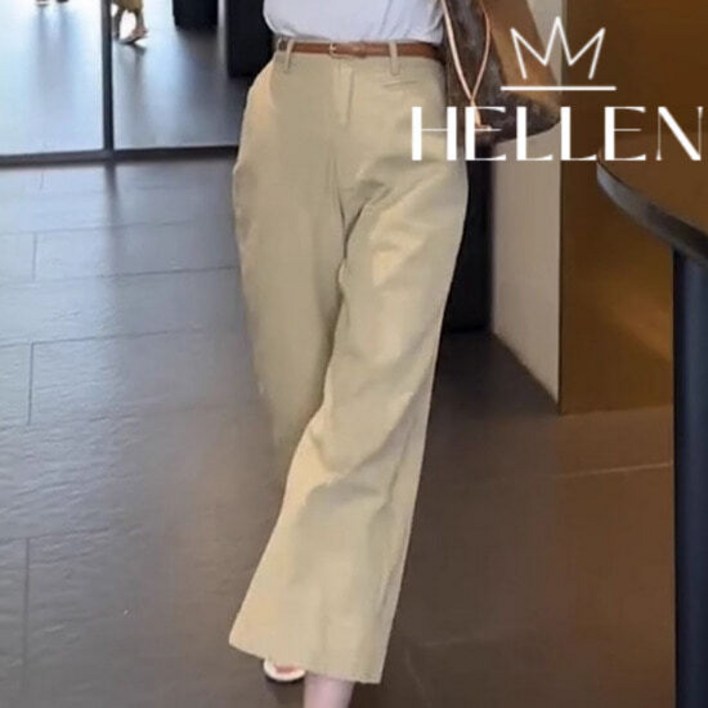 헬렌 헬렌 베이직 코튼 9부 치노 팬츠 코즈9부팬츠 B-472