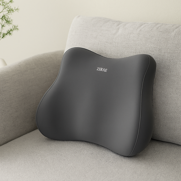 온세아 메모리폼 등받이 허리쿠션 등쿠션 요추 바른자세, 그레이