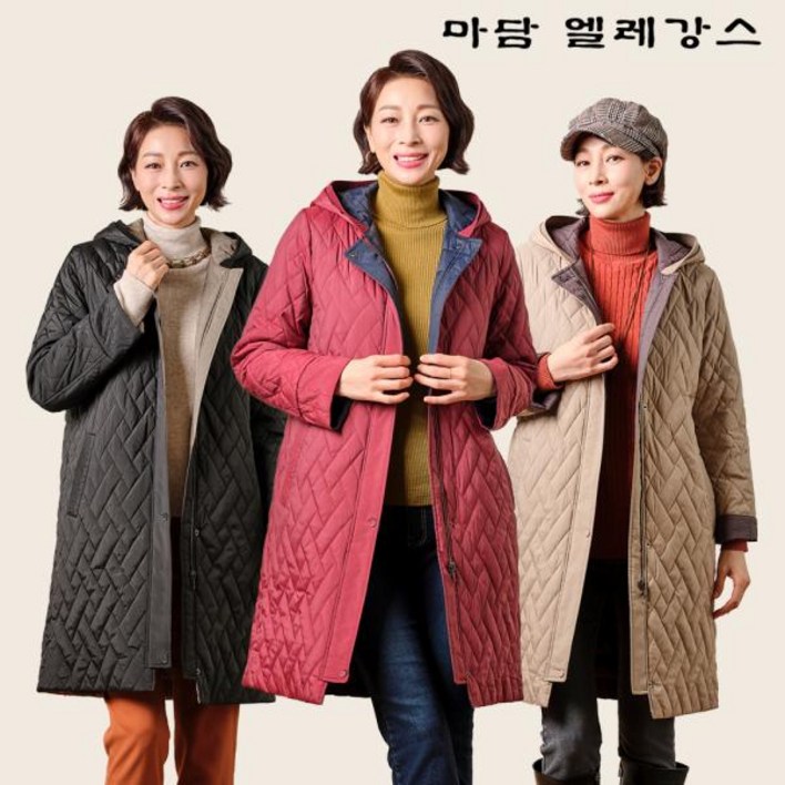 마담엘레강스 [마담엘레강스] 샹제리 리버시블 퀼팅코트(무이자10개월)