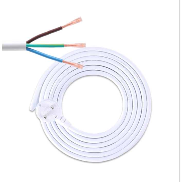 LED앤샵 전기코드선 전선 전기선 접지케이블 전원코드선 전선코드 1.5SQX3C 3M,5M 220V 전기코드 파워코드 전원선 측면접지선 코드선 백색,회색