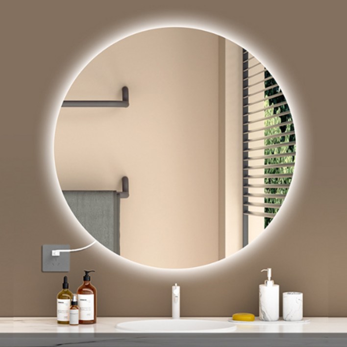 LED 원형 거울 간접 조명거울 인테리어 욕실 화장대거울 방습기능 500사이즈  KS인증