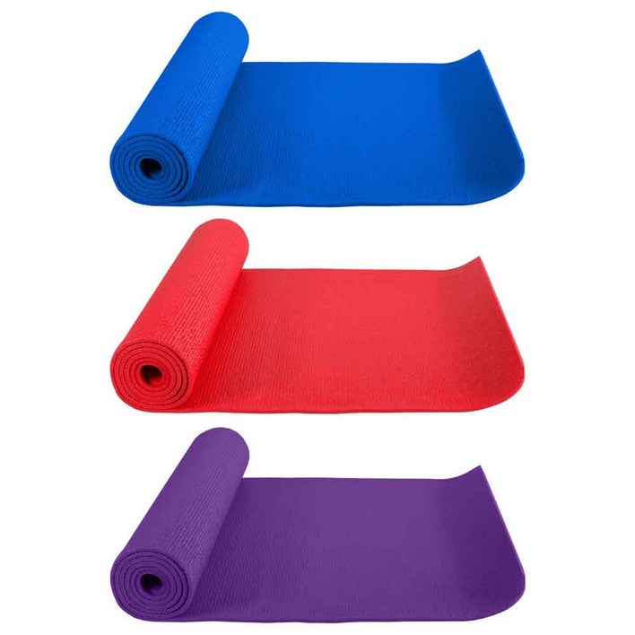 스타스포츠 요가매트 PVC 6mm 에어로빅 및 야외캠핑용, 보라, 1개