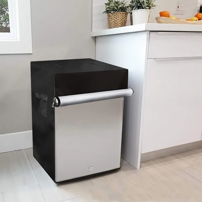 야외 방수 및 방진 냉장고 커버 미니 큐브 냉장고 블랙 커버