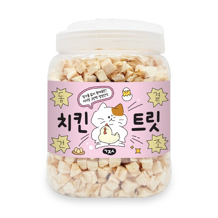고지식 국내산 반려동물 동결건조 트릿 간식, 1개, 400g, 치킨