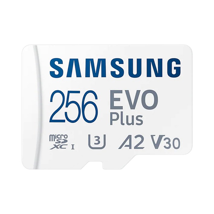 삼성전자 New EVO Plus 마이크로SD 메모리카드 256기가 Class10 SDXC 4K 촬영 스마트폰 태블릿 카메라 블랙박스 SD 어댑터 포함