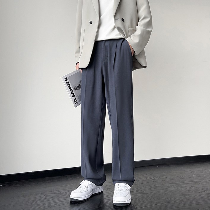 ANYOU 남성 슬랙스 정장바지 사계절 일자핏 캐주얼 리미엄