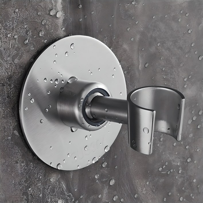 25mm 입고완료 / 무타공 접착식 스텐레스 각도조절 샤워기 걸이 거치대