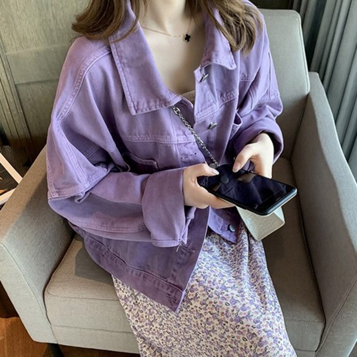 순이야 C.여성 퍼플 데님 자켓