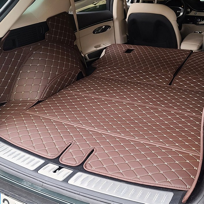 가온 싼타페 DM 더프라임 트렁크매트 차박 매트 풀커버, 브라운, 5인승 사운드 유