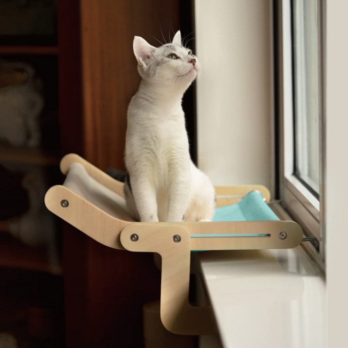 카무라라 고양이 창문 창틀 해먹