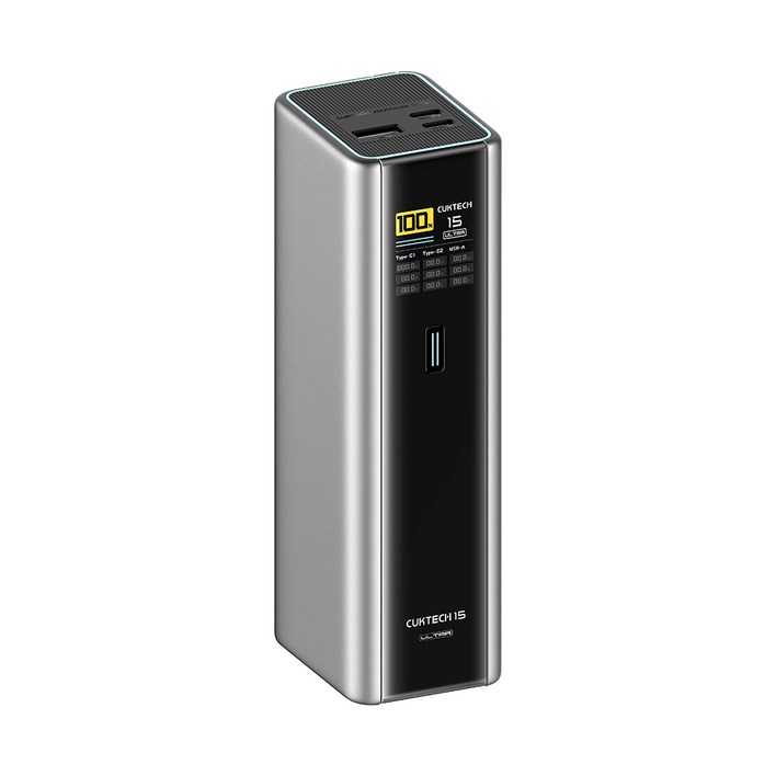 CUKTECH 쿡테크 15 파워뱅크 Ultra 210W PD 고속 충전 대용량 20000mAh 노트북 보조배터리240W C타입 고속 충전 케이블 세트, PB200U