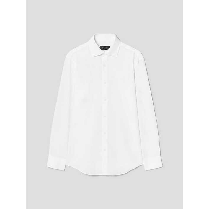 정품 갤럭시 남자 긴팔 셔츠 도비 솔리드 화이트 남방셔츠 이지케어