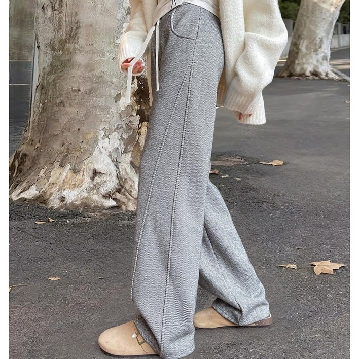 스타일닥터 여성 바지 봄가을 베이직 슬림 스트레이트 팬츠 트윌 원단으로 편안하게 체형 커버 SD-782