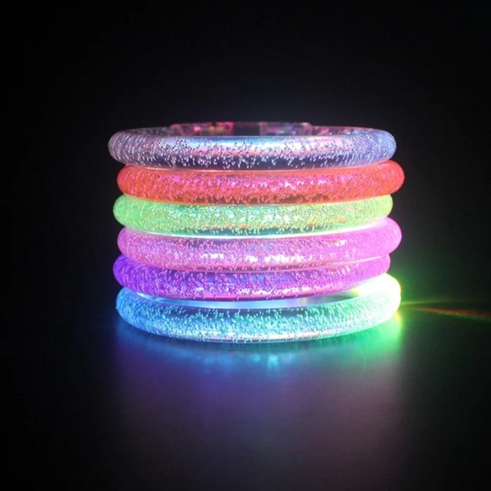 인테리어 크리스마스 생일 이벤트 홈 파티 용품 LED 팔찌 손목 밴드 어둠 속에서 빛나는 호의 네온 라이트 업 장난감 웨딩 장식 10 개 20 30 40 50 60