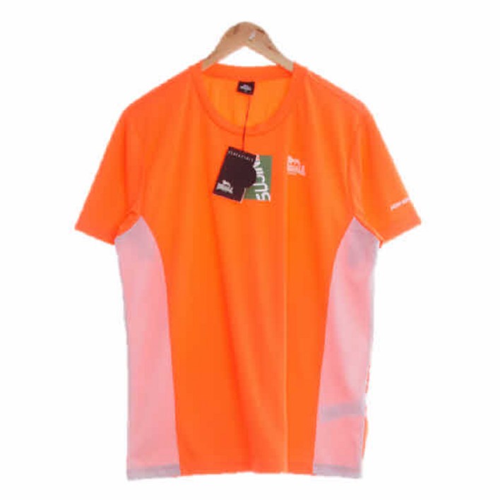 기타 3386 lonsdale 형광주황 스포츠라운드반팔티 110