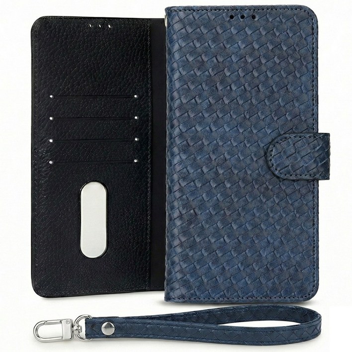 폰누리 보니 스트랩 가죽 지갑형 다이어리 휴대폰 케이스