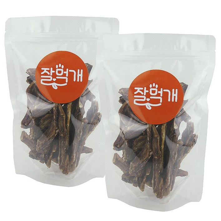 잘먹개 강아지 수제간식 대용량, 작은 오리날개팁, 2개, 500g, 오리날개팁