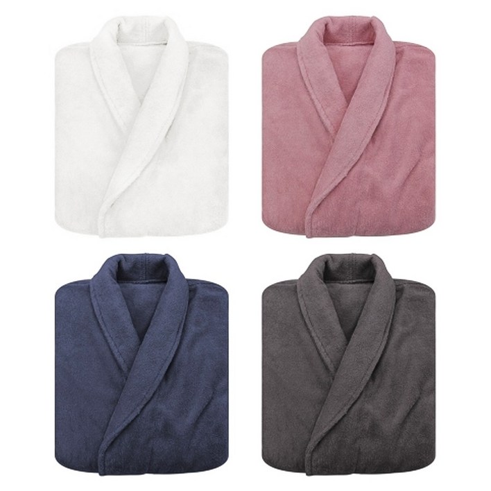 송월타올 프리미엄 호텔 컬러컬렉션 최고급 면 30수 샤워 목욕 가운, 1개, 백색