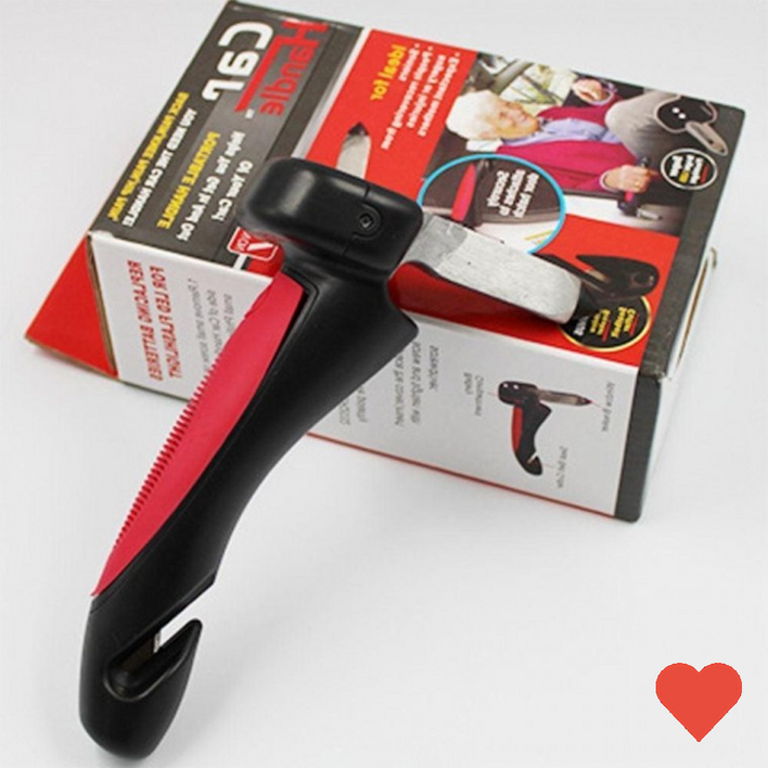 안전용품 차량용 승하차 보조손잡이 다기능 비상용 탈출, 블루, 1개