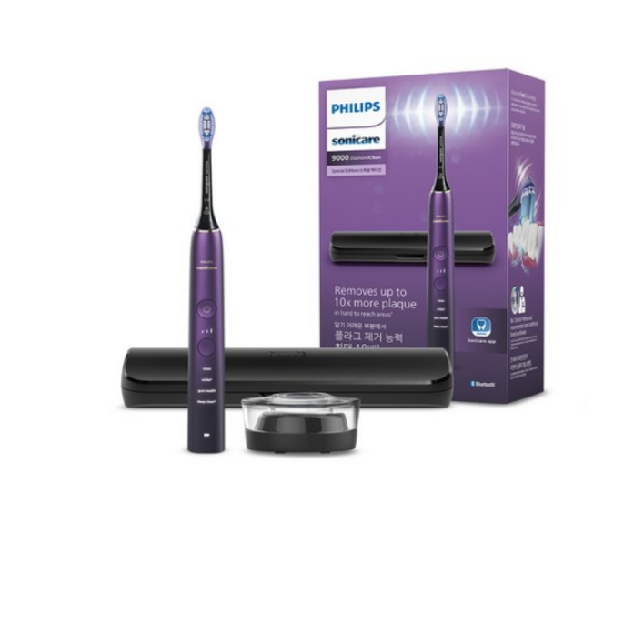 필립스 다이아몬드클린 9000 스페셜 에디션 전동칫솔, HX9911/74(Kc인증), 퍼플 블랙, 1개
